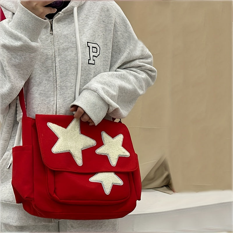 Cute Pentagram Messenger Bag - College Student Bookbag