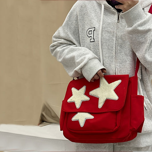Cute Pentagram Messenger Bag - College Student Bookbag